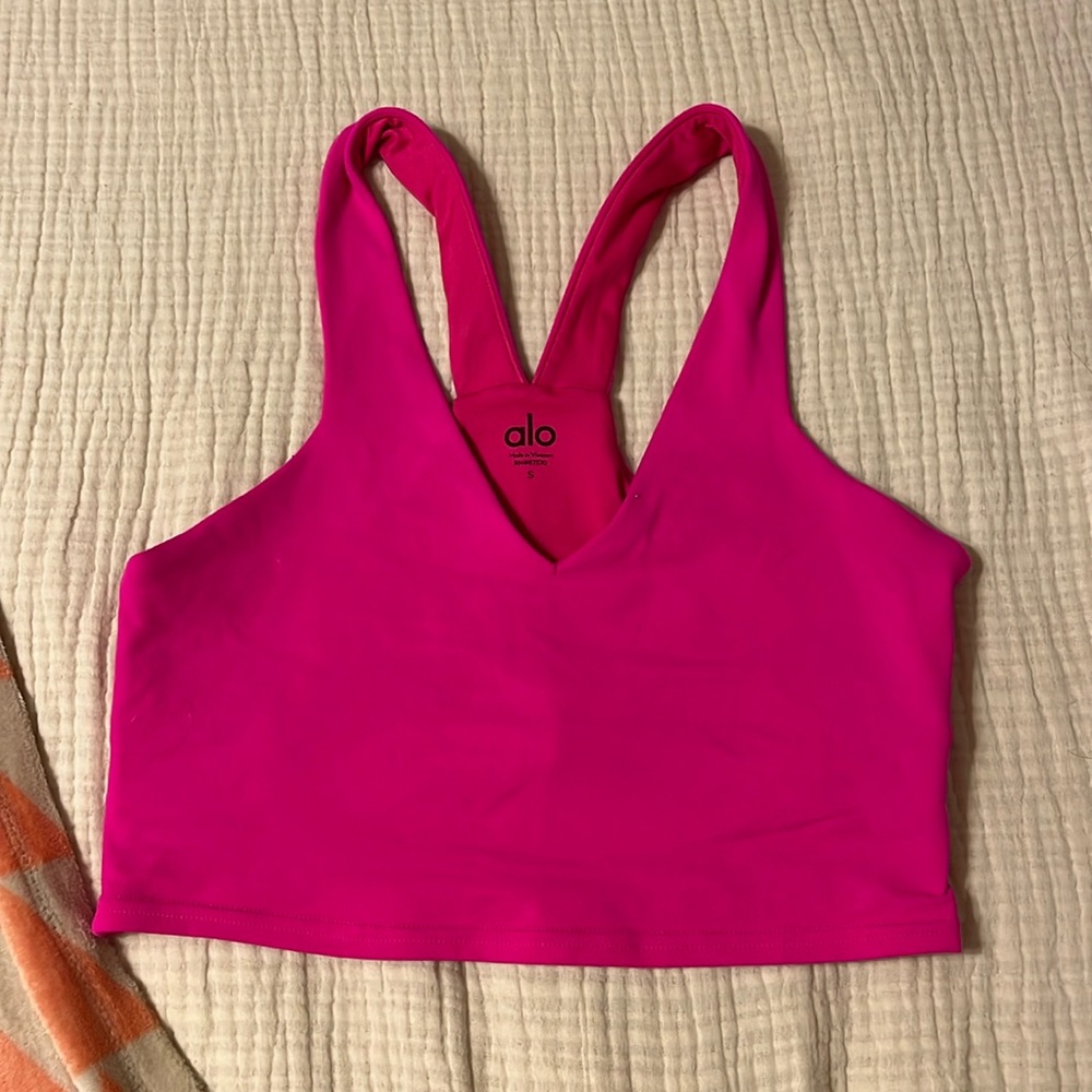 Hot pink alo align tank